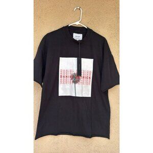 Daniel Patrick XS Shirt Men's Black New Designer Palm Tree